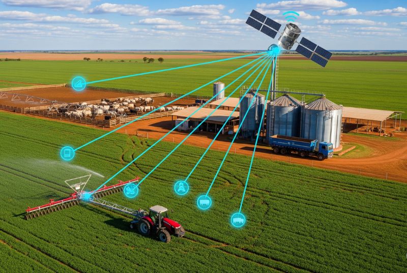 Monitoramento do agronegócio com IoT Satelital