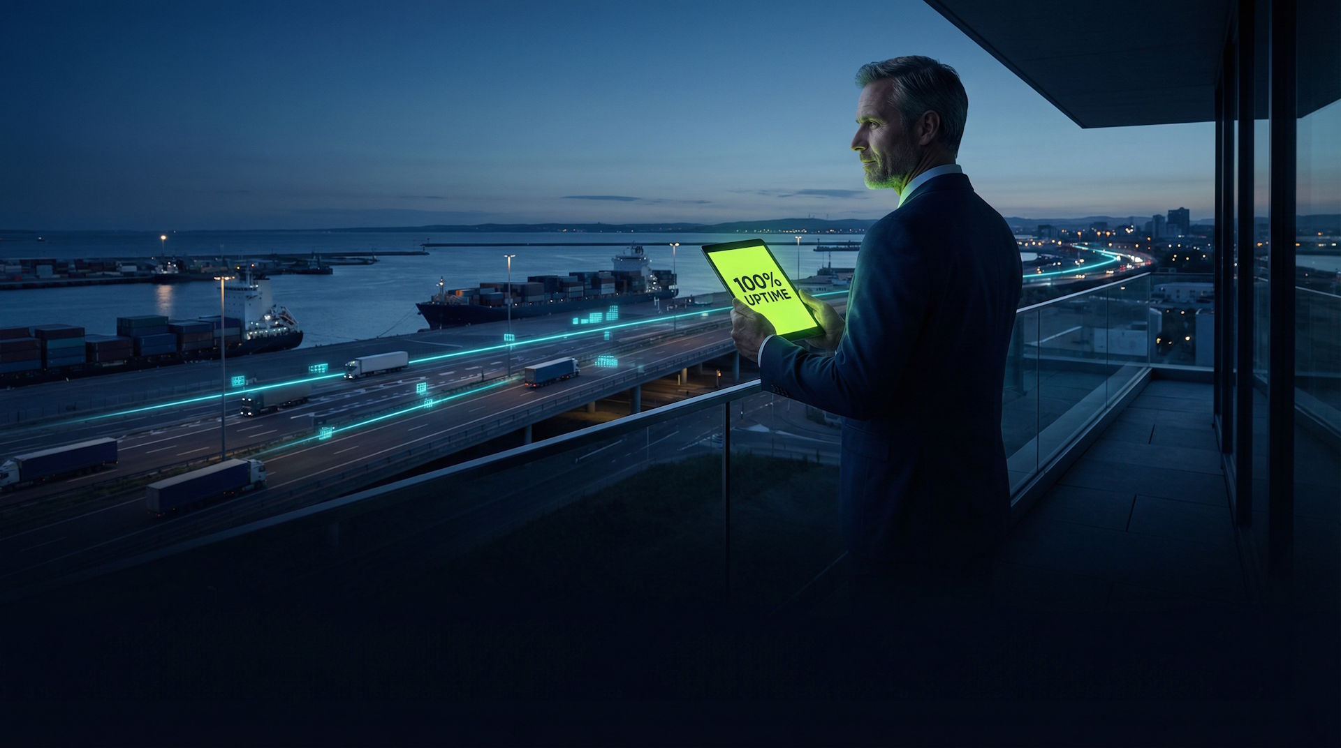 Centro de monitoramento com visibilidade em tempo real — conectividade satelital Effortech Always On
